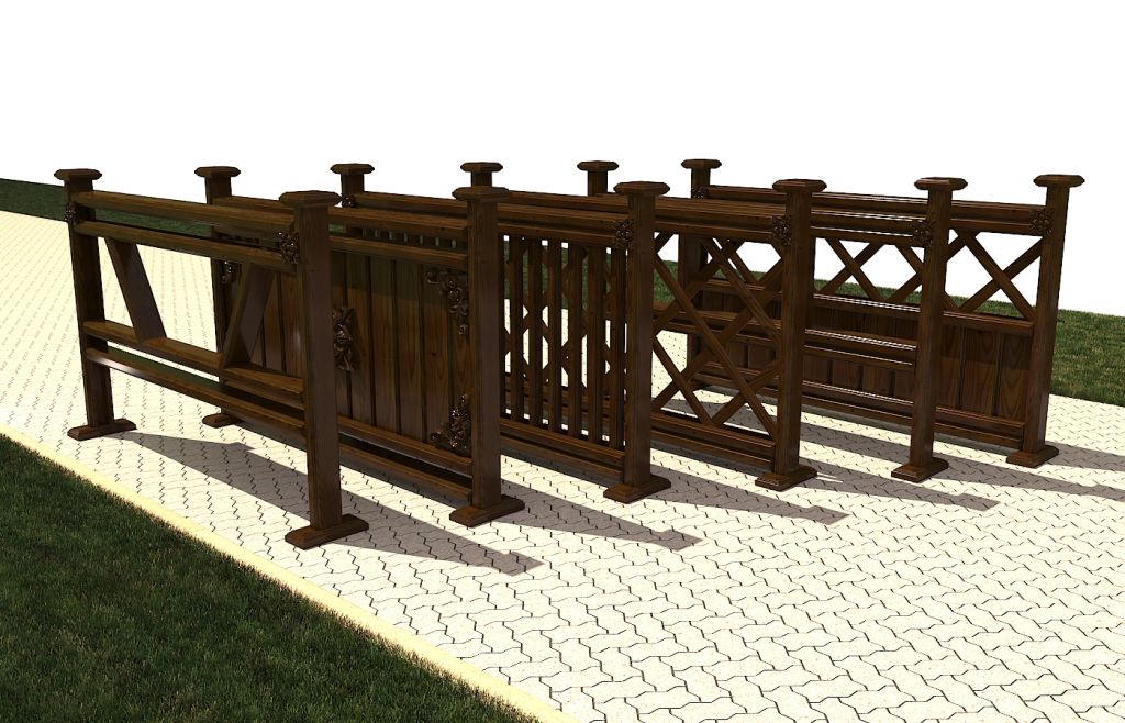 Декоративный деревянный забор для дачи